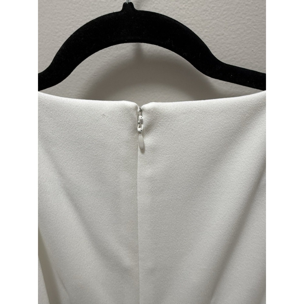 Calvin Klein White Bow Shoulder Sheath Dress Women's 8P Petite‎ NWT - Picture 8 of 12